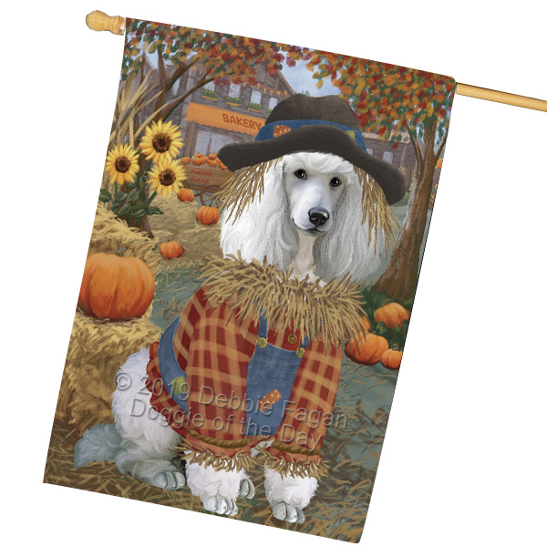 Poodle Dog House Flag Holiday Double Sided 28